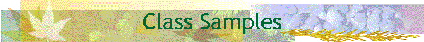 Class Samples